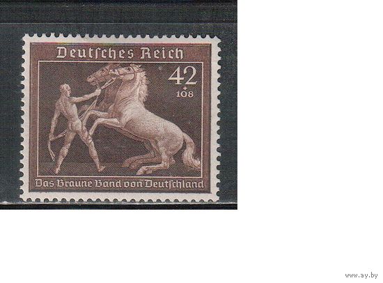 Германия-1939,(Мих.699)  **  , Конный спорт,  Скачки, Лошади(одиночка)
