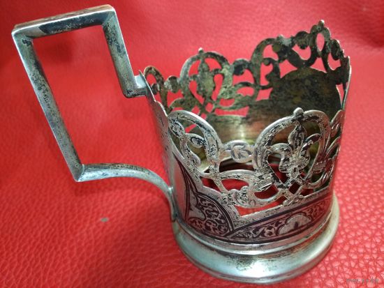 Серебряный Подстаканник-СЕРЕБРО-875пр. .91гр. Чернь..++ С 1 Рубля ++