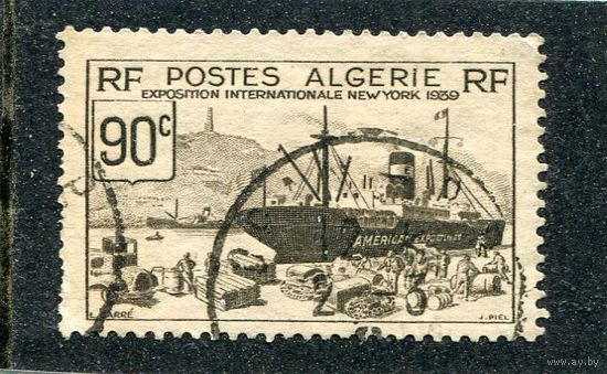 Французский Алжир. Американский корабль в порту Алжира