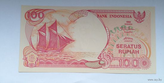 Индонезия 100 рупий 1992 г.UNC Без обращения.