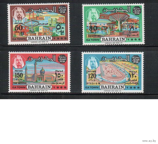 Бахрейн-1968(Мих.168-171) ,** ,  Архитектура,Футбол,(полная серия)
