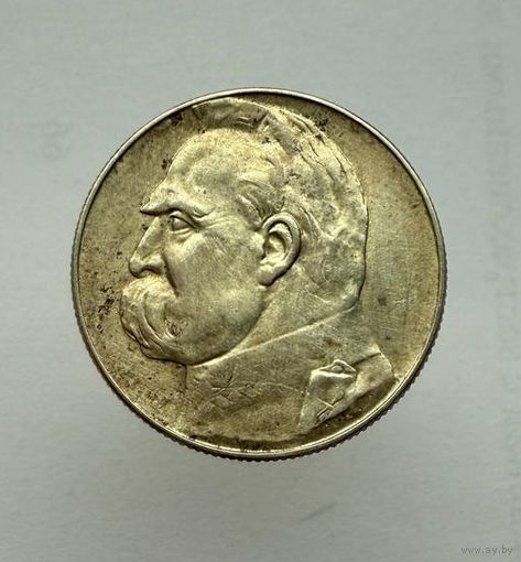 5 злотых 1936г. Пилсудский. Остатки штемпельного блеска. С 1 руб.