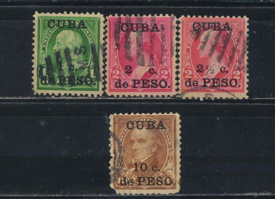 США Колонии Куба Пуэрто-Принсипе Локал 1899 Надп #17,А18,А19,22