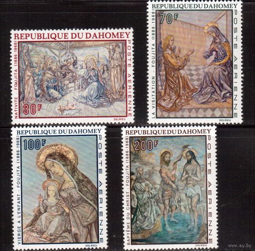 Дагомея-1968,(Мих.364-377)  **  , Искусство,Живопись,Рождество (полная серия)