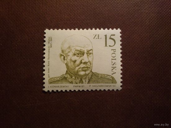 Польша 1987 г.Генерал Кароль Сверчевский-Вальтер (1897-1947)./09а/