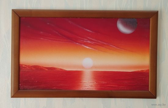 Виктор Ересько "Красное море". 22 x 39, к.т.а., 1990 г.