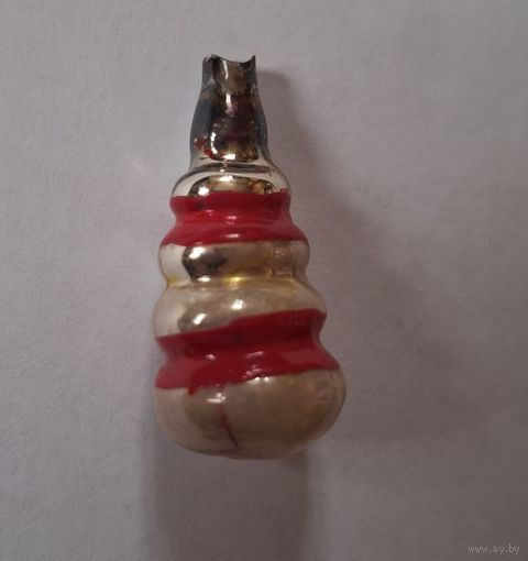 Елочная мини игрушка Пирамидка 3 из набора Малютка