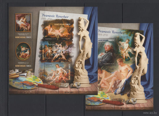 Гвинея-Бисау 2016** Искусство Живопись Картины Французский живописец Франсуа Буше