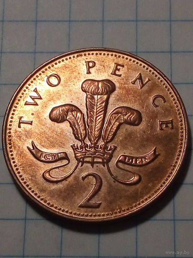 2 пенса Великобритания 2000 год