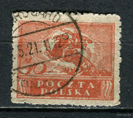 Польша - 1919/1920 - Всадник 10М - [Mi.116] - 1 марка. Гашеная.  (Лот 13JL)-TG2P32