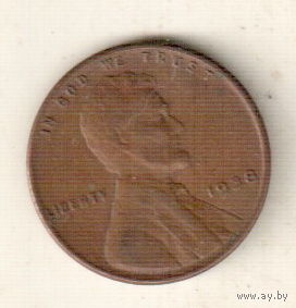 США 1 цент 1938