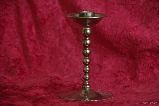 Подсвечник с серебрением ( высота 13 см )