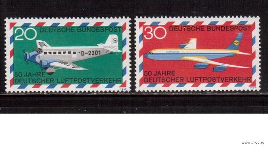 Германия(ФРГ)-1969,(Мих.576-577), ** , Авиация, Самолеты
