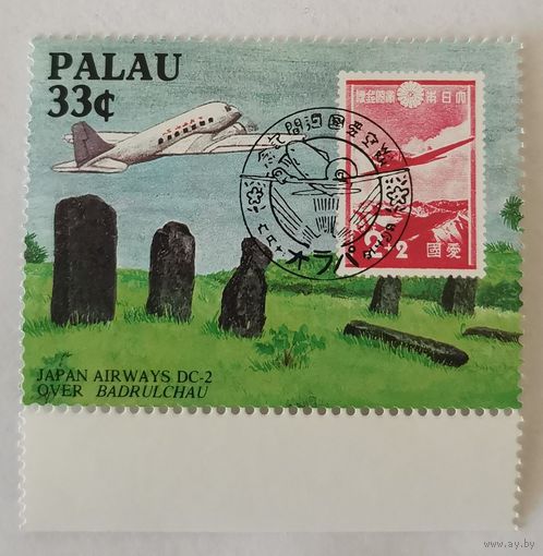 Исторические связи с Японией: Самолет DC-2 авиакомпании Japan Airways над Бадрульчау