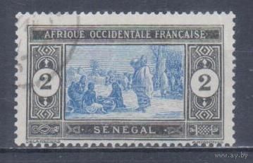 [2239] Французские колонии. Сенегал 1914. Местный мотив.2с. Гашеная марка.