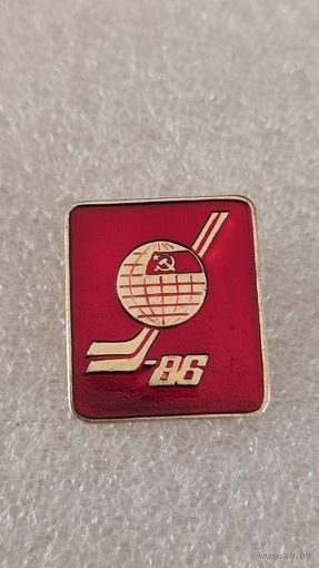Значек знак Чемпионат Мира по хоккею Москва 1986,200 лотов с 1 рубля!!!