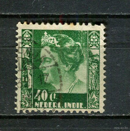 Нидерландская Индия - 1934/1937 - Королева Вильгельмина 40С - [Mi.221] - 1 марка. Гашеная.  (Лот 24Js)-T25P1