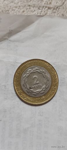 Аргентина 2 песос 2015
