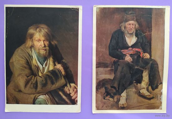 Открытки Государственный Художественный Музей ЭССР. 1950 г. 2 шт.