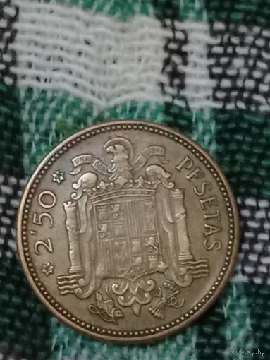 Испания 2,5 песет1953,54