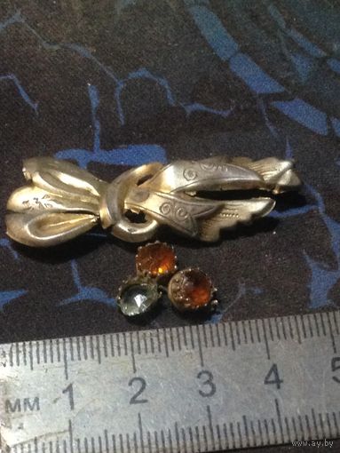 Брошь "бантик" 76 проба