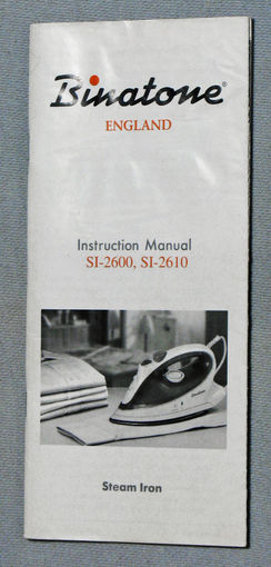 Инструкция к утюгу Binatone SI-2600/2610