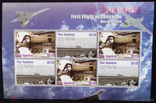Гамбия 2006 год. Авиация. Самолет. Конкорд  MNH