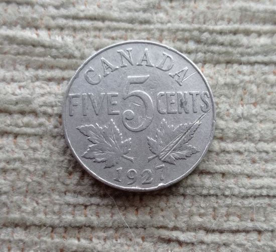 Werty71 Канада 5 центов 1927 Георг 5