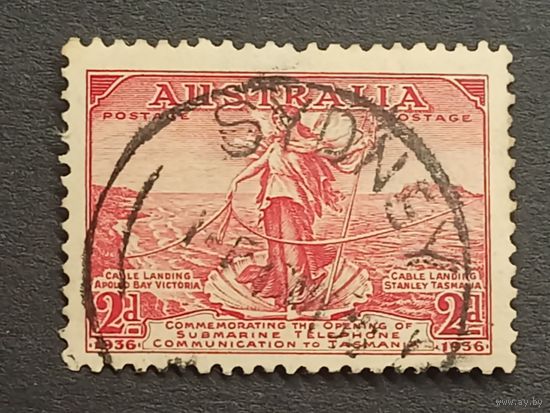 Австралия 1936. Открытие телефонного кабеля между Австралией и Тасманией