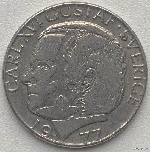 Швеция 1 крона 1977 г.
