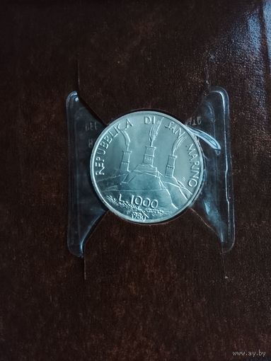1000 лир 1980 сан марино памятная