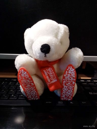 Коллекционный Мишка сноубордист Сочи 2014 Кока Кола на лыжах медведь медвежонок мягкая игрушка мини Coca Cola