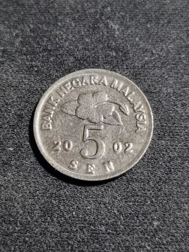 Малайзия 5 сен 2002 Unc