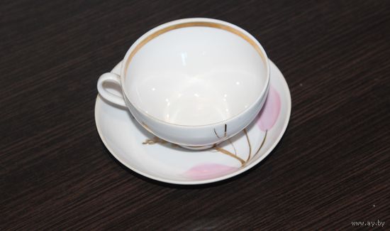 Фарфоровая чайная пара, Дулевский фарфоровый завод, клеймо.