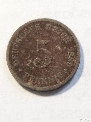 Германия 5 пфенинг 1889 J