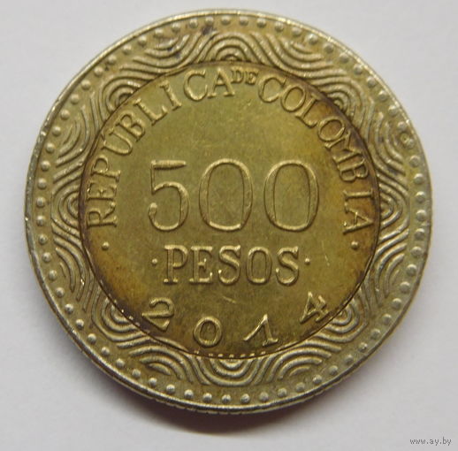Колумбия 500 песо 2014 г