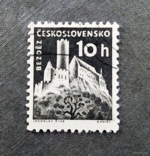 Марка Чехословакия 1960 год Замок