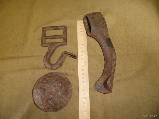 Крюк-пряжка коньской упряжи,тесло Вермахт,ПМВ,пол ядра 1812 г.