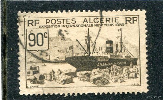 Французский Алжир. Американский корабль в порту Алжира