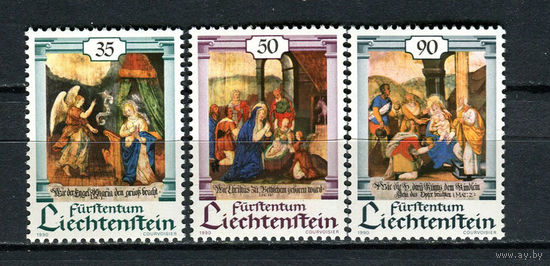 Лихтенштейн - 1990 - Рождество - [Mi. 1005-1007] - полная серия - 3 марки. MNH.  (Лот 111CQ)