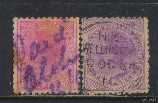GB Колонии Новая Зеландия 1882 V Стандарт Гаш пером #54А,55А