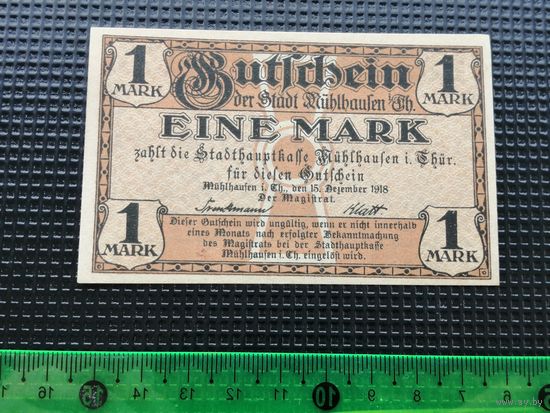 Германия-нотгельд   1mark  пфенингов  Muhlhausen 1918