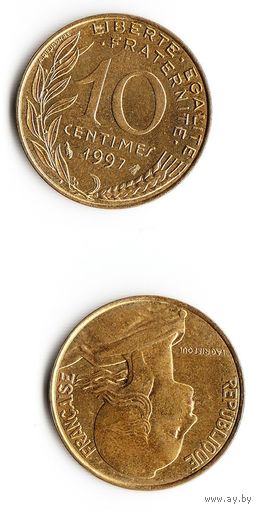 10 сантимов Франция 1997 год