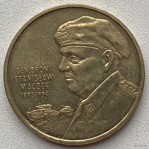 Польша 2 злотых 2003 г. Генерал Станислав Мачек
