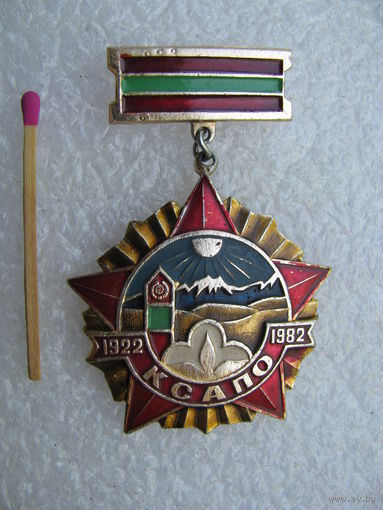 Знак. КСАПО. 1922-1982. Краснознамённый Среднеазиатский пограничный округ