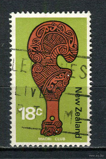 Новая Зеландия - 1970/1976 - Искусство Маори 18С - [Mi.530Z] - 1 марка. Гашеная.  (LOT Fe14)-T10P38