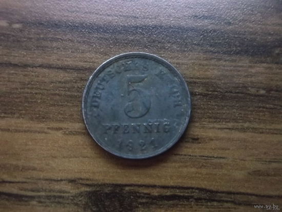 Германия 5 Рейхсфенингов 1921 E