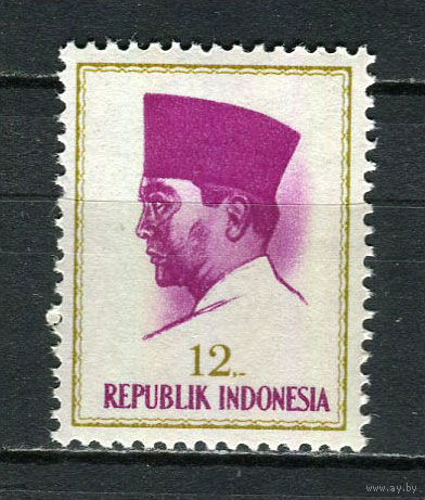 Индонезия - 1964 - Президент Сукарно 12R - [Mi.426] - 1 марка. MNH.  (Лот 37Fg)-T25P11