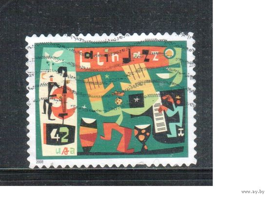 США-2008 (Мих.4434) , гаш., Музыка, Джазз