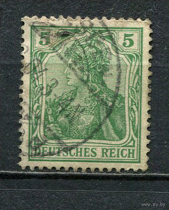 Рейх - 1905/1913 - Аллегория 5Pf - [Mi.85] - 1 марка. Гашеная.  (Лот 18JL)-TG2P35